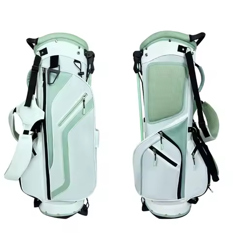 6-slot Golf Stand Bag Contrast Color Golf Clubs Carry Bag with Multiple Pockets