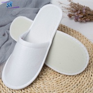 SK 50pcs Towelling Open Closed Toe Hotel Slipper Spa Shoes Disposable Portable Home Slippers