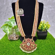 Brananatyanam Long Necklace Kemp Jewel Set  // Indian Classic Dancers Jewellery