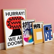 Wall Art Print Art Frame Aesthetic Wooden Frame Large Size A3 A2 A1 A0 Modern Minimalist XB09