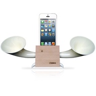 GeckoDesign｜ZIMMA 山毛櫸擴音器 for iPhoneSE / i5系列 / i4系列 / iPod Touch 5(原木/白)