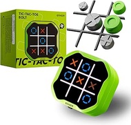 GiiKER Tic Tac Toe Bolt Game 3-In-1 Handheld Puzzle Game Console Portable For Ages 3+ Green