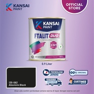 KANSAI FTALIT DUO - CAT BESI 2-IN-1: ANTI KARAT DAN CAT AKHIR - BLACK-Hosebuild