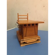 Model Temple Fair Empty Sedan Handmade Wu Pure Wooden (Non-Filling Resin) Log Color Barrel Body Prod