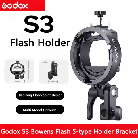 New Godox S3 Bowens Mount Flash S-type Holder Bracket for Godox V1 V860 AD200 AD100PRO AD300PRO Spee