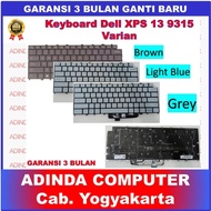 Dell XPS 13 9315 0NY0PX NY0PX Silver Brown Blue Backlight Keyboard - Silver