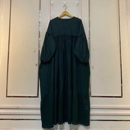 Mesha Dress Wanita Gamis Wanita Jumbo Ld 140 Cm Rayon polos