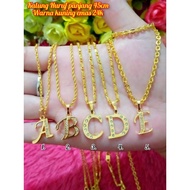 999 yellow yxy metal letter necklace