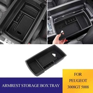 For Peugeot 3008GT 3008 5008 2017-2020 Car Central Armrest Storage Box  Tray Holder Case Accessories
