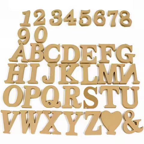 Wood Wooden Letters Alphabet Wedding Birthday Party DIY Personalised Name Design Wood Alphabets Home