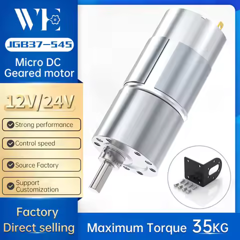 JGB37-545 High Torque Reduction Motor DC Reduction Motor DC 6V 12V 24v Low Speed Motor Forward And R