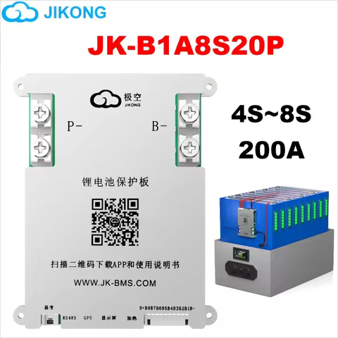 JK BMS 200A Jikong Bms JK-B1A8S20P Smart BMS 8S 24V Active Balance 2A bms for lifepo4 lithium ion ba