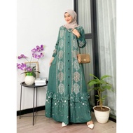 SSA gamis twill ori pekalongan terbaru | motif mega mendung | saku