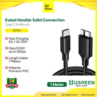 UGREEN 20103 Kabel Data TYPE C TO MICRO B USB 3.0 for HDD Hard Disk Drive SATA SSD Cable Harddisk Ca