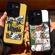 S34 Ronaldo Casing for VIVO Y200 Y33 V23E Y51A Y51 Y53s Y75 V25 Y31 V50 Lite V25E V23 Y51S 5G black