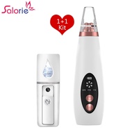 Salorie USB Rechargeable Blackhead Remover with Portable Nano Face Steamer for Facial Nebulizer Hydrating Face Pore Cleaner Pimple Removal Vacuum Suction Beauty Instrument
