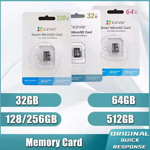 EZVIZ 256GB Micro SD TF Card Class 10 U3 90MB/s Memory Card for Hikvision Camera Waterproof Built-in