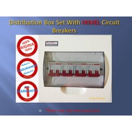 ❁ELECTRICAL PANEL BOARD/ DISTRIBUTION BOX SET WITH 4 HIMEL CIRCUIT BREAKER