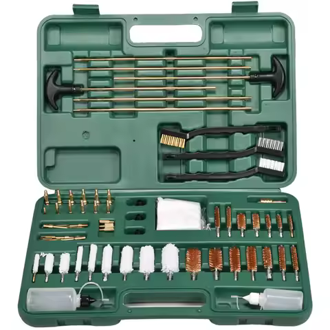 Hunting Gun Cleaning Kit Tool Box Professional Rifle Pistol Clean Brass Brushes Support AK47 9mm Rif