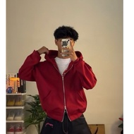 VINTAGECLUB DOUBLE ZIPPER BOXY HOODIE DOUBLE ZIPPER HOODIE ZIPPER HOODIE BOXY