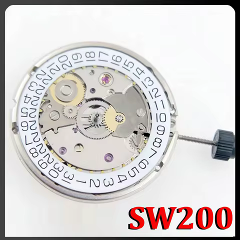 New Swiss original watch accessory SW200 movement single calendar three needle three point white mac