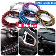 5Meter Car Interior Line Gap DF chrome Strip Trim Grid Sticker wira accessories door dashboard Tool 