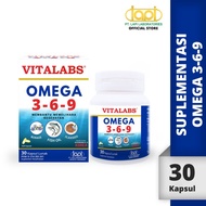 VITALABS Omega 3-6-9 - Botol Isi 30 Kapsul - Suplemen Omega 3-6-9