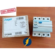 Hager CFC684B RCCB ELCB 100Amp 4Pole 300MA