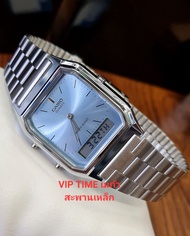 VIP TIME Casio Standard นาฬิกาข้อมือ สายสแตนเลส สีเงิน AQ-230 รุ่น AQ-230A-2A1