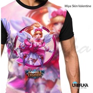 ML Miya Skin Valentine T-Shirt Kaos Baju 3D Anak Karakter Mobile