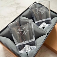 【香港製作】Mr&Mrs杯|富士山杯|威士忌酒杯|結婚禮物|客製化酒杯