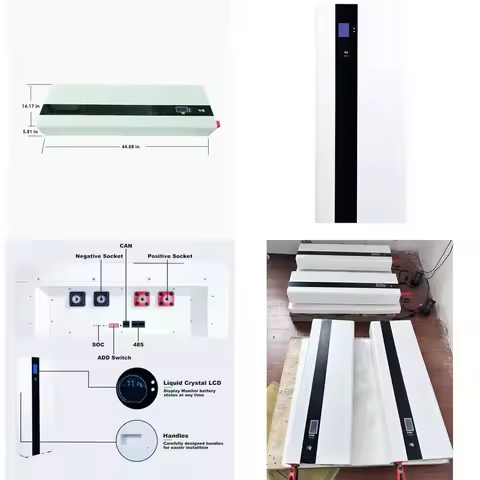 26 7680Wh Wall-Mount Home Solar Energy Storage 48V 150Ah Built-in BMS 6000 Cycles LiFePO4 Battery Pa