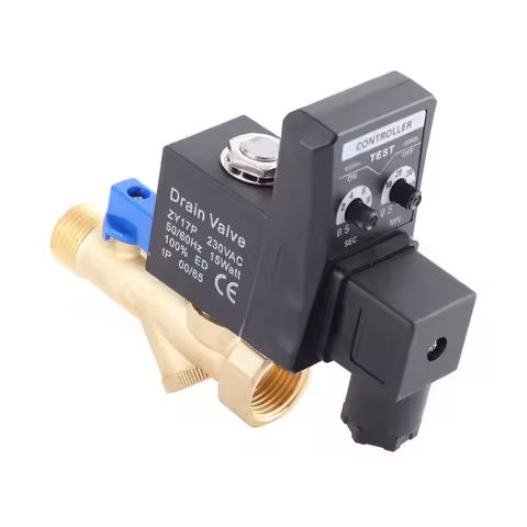 G1/2 DN15 Automatic Electronic Timed Drain Valve for Air Condensate Management