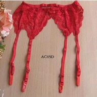 MERAH Lingerie Accessories Garter Belt Sexy Red Lace Stocking Hook AC15D