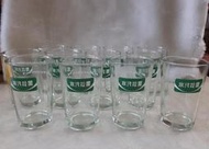 二手鋪 NO.7750 早期 黑松汽水玻璃杯 一打 綠色商標 60年代 懷舊收藏