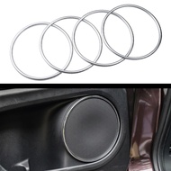 LT 4Pcs Chrome Car Door Stereo Speaker Collar Cover Ring Trim for Honda HR-V HRV Vezel 2016 - 2020 M