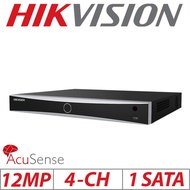 HIKVISION DS-7604NXI-K1 4-channel IP camera recorder - Supports 4 IP camera channels up to 12MP - Ge