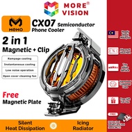 MEMO CX07 Phone Cooler Semiconductor Mobile 2 IN 1 Cooling Fan Radiator Heat Sink Kipas Fon Gaming S
