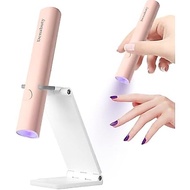 UV Light for Gel Nails, Denabuty Mini U V LED Nail Lamp Handheld with Stand, Portable Nail Dryer Rec
