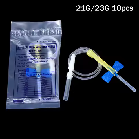 [TG813]10pcs Disposable Butterfly Needles Safety Blood Collection Needle Pet Medical Teaching Consum