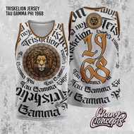 Triskelion Fratshirt Cotton Full Sublimation white Tau Gamma Phi Triskelion 53rd Anniversary WHITE L