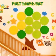 1 Set Dopamine Tree Shape Felt Wall Sticker Set Kindergarten Photo Wall Decal background bedroom dec