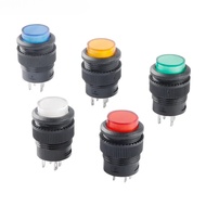 5Pcs R16 Power Switch Button R16-503 Blue Yellow White LED R16-503B R16-503A Latching Reset Button 2