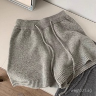 Low Price Simple High-Waisted Loose Fit Knitted Shorts for Women2025Autumn and Winter New A Casual S