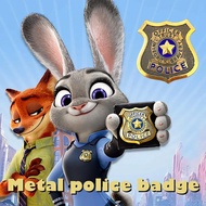 Judy Hopps Police Badge Pin, Official Style Metal Collectible Brooch For Cosplay Costume, Movie K4n6
