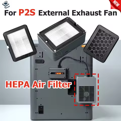 Air Filter-P2S External Exhaust Fan 100%HEPA 13& Activated Carbon Dual Filter Double Protectioner Ba