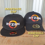 Cap with embroidered AMD RYZEN 3D logo (Ready Stock).