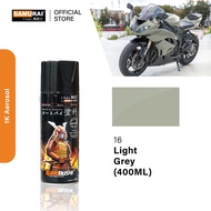 Samurai Spray Paint Standard Colours 16 Light Grey 400ml Aerosol Cat Motor &amp; Kereta Spray Tin
