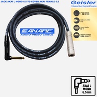 Japan Standard - Kabel Audio Jack Akai L Mono BK to Akai Cewe/Female 6.5 - TJEAUDIO