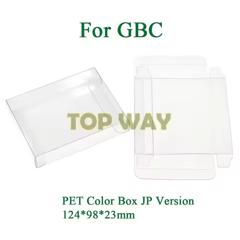30PCS For GBC Clear Transparent PET Color Box For Game Boy Color Console Case Storage Protection EU 